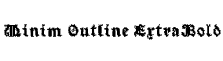 Minim Outline ExtraBold Font