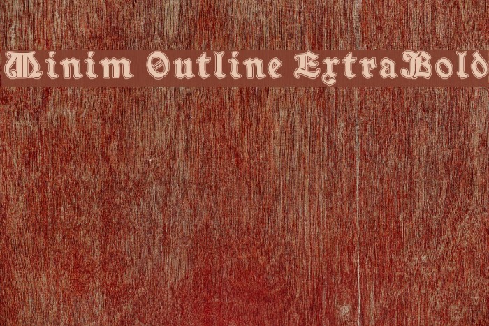 Minim Outline ExtraBold Font examples
