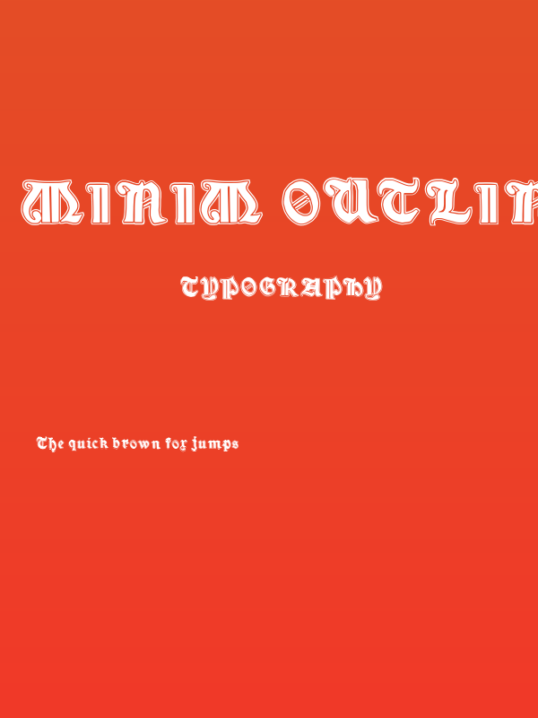 Minim Outline ExtraBold Poster