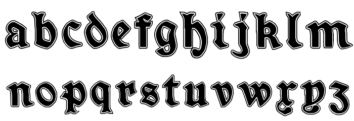 Minim Outline ExtraBold Font LOWERCASE