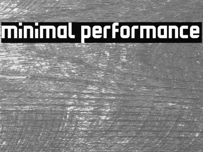 Minimal Performance Font examples