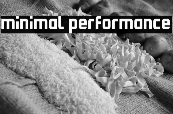 Minimal Performance Font examples