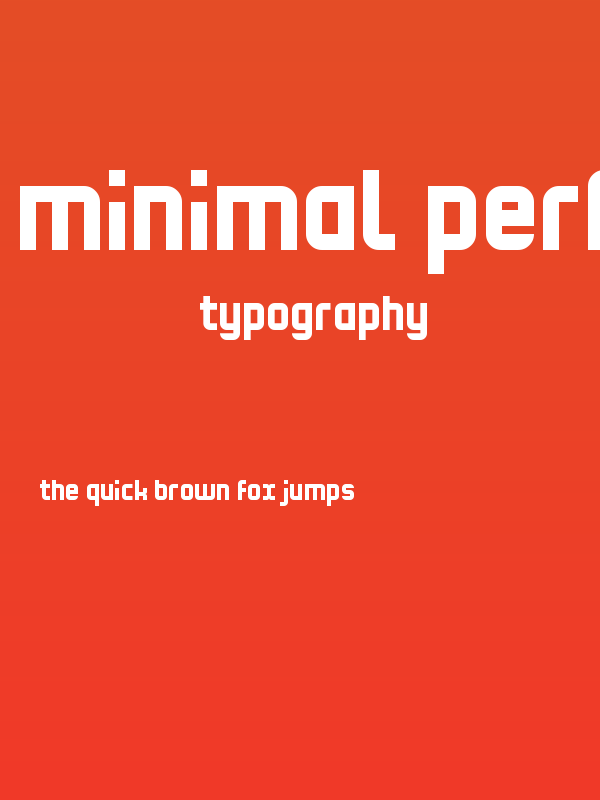 Minimal Performance Poster