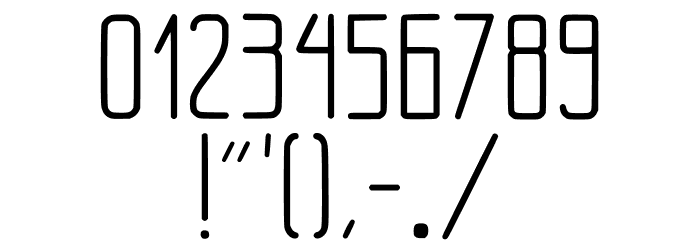 Minimal Thin Regular Font OTHER CHARS