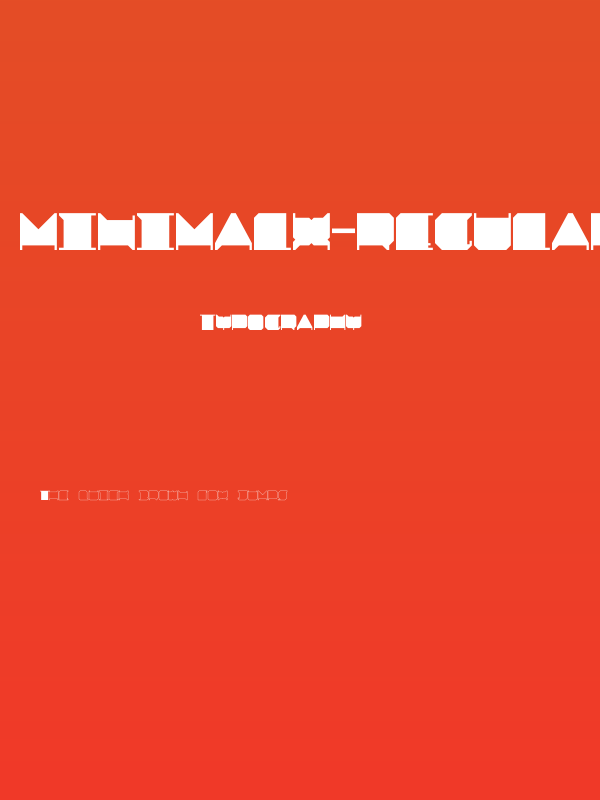 MinimalX-Regular Poster