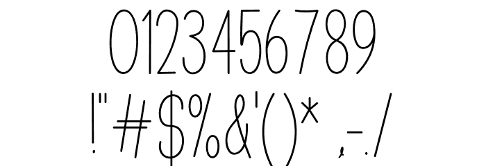 Minimalist Creative Font OTHER CHARS