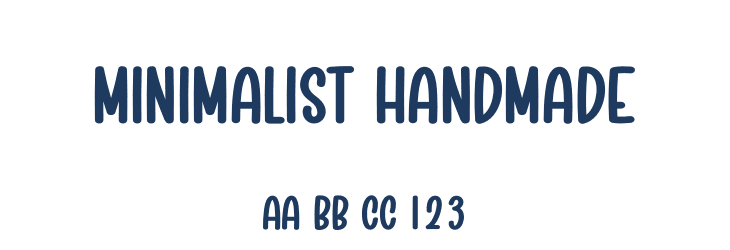 Minimalist Handmade Font Preview