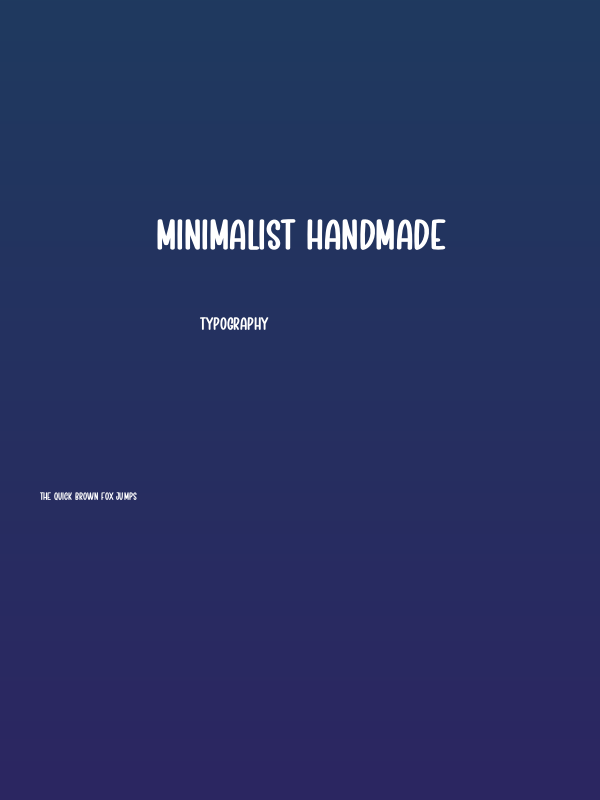 Minimalist Handmade Poster