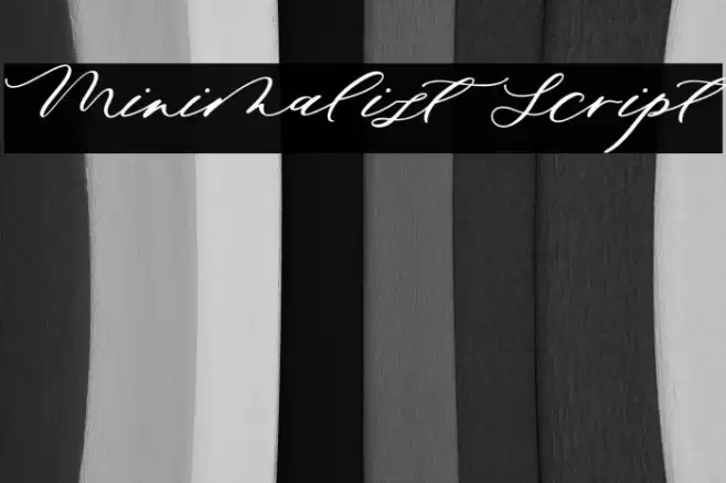 Minimalist Script Font examples