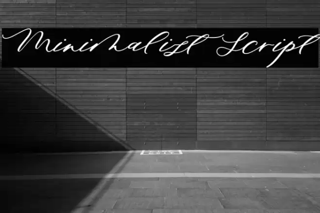 Minimalist Script Font examples