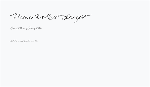 Minimalist Script Business Card