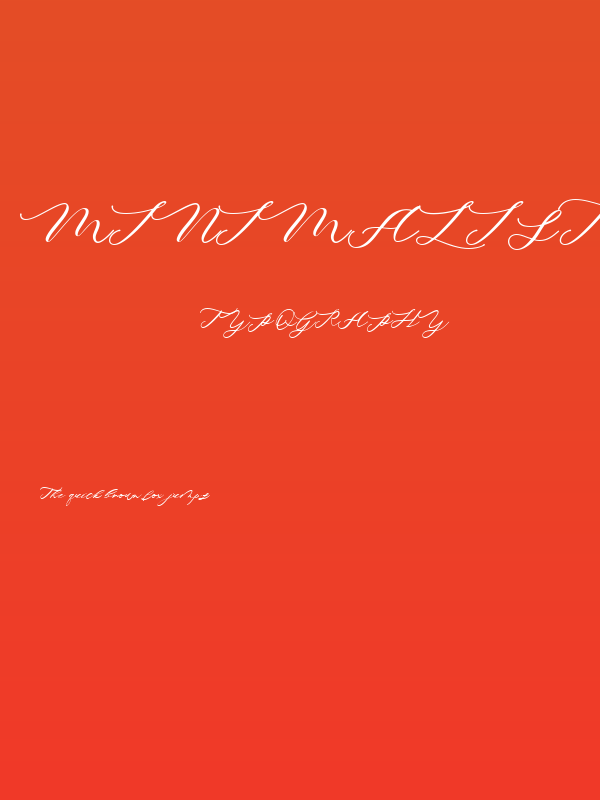 Minimalist Script Poster