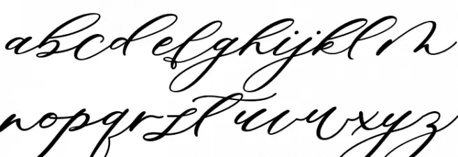 Minimalist Script Font Litere mici