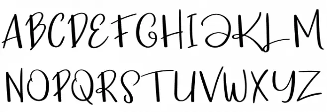 Minimalist Signature फ़ॉन्ट अपरकेस