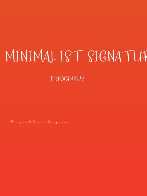 Minimalist Signature Poster