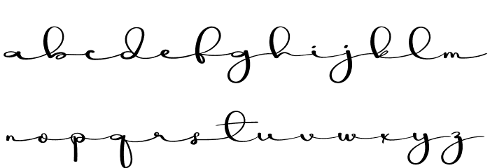 Minimalist Signature Font LOWERCASE