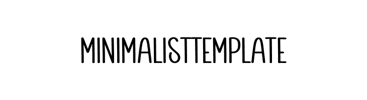 Minimalist Template फ़ॉन्ट