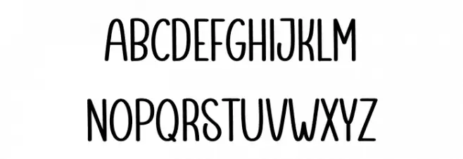 Minimalist Template Caratteri MAIUSCOLE