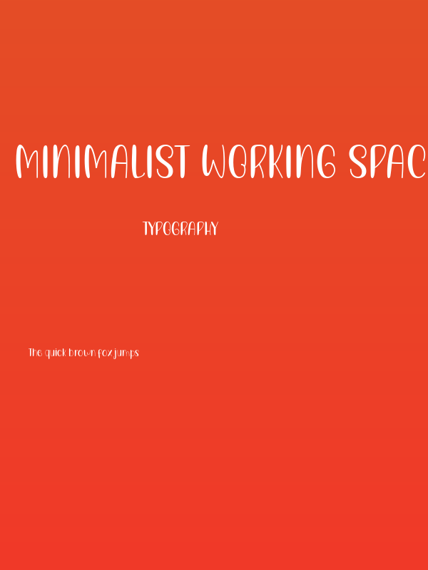 Minimalist Working Space Poster