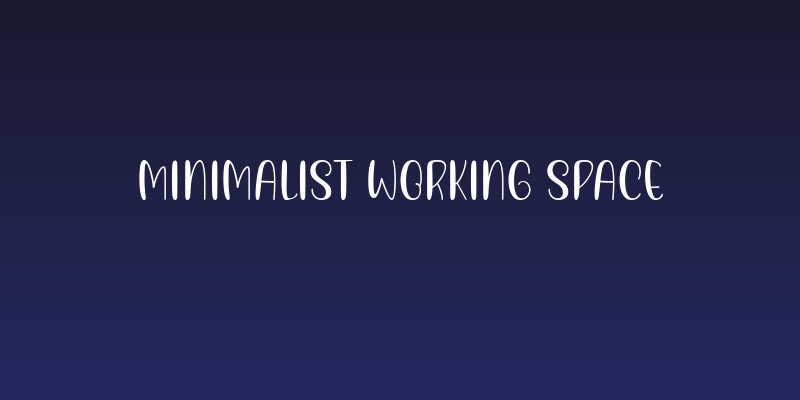 Minimalist Working Space Social Header