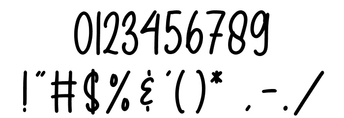 Minimalistic Font OTHER CHARS