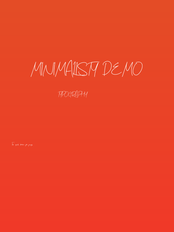 Minimalisty Demo Poster