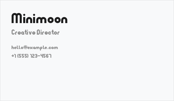 Minimoon Business Card