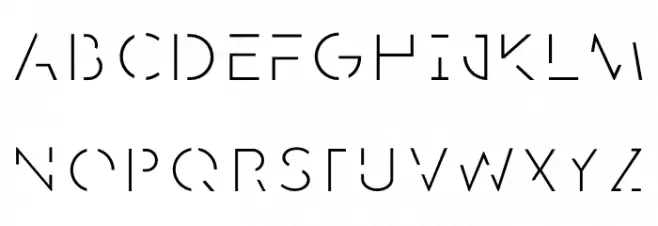 Minimum CAPS Schriftart Groß