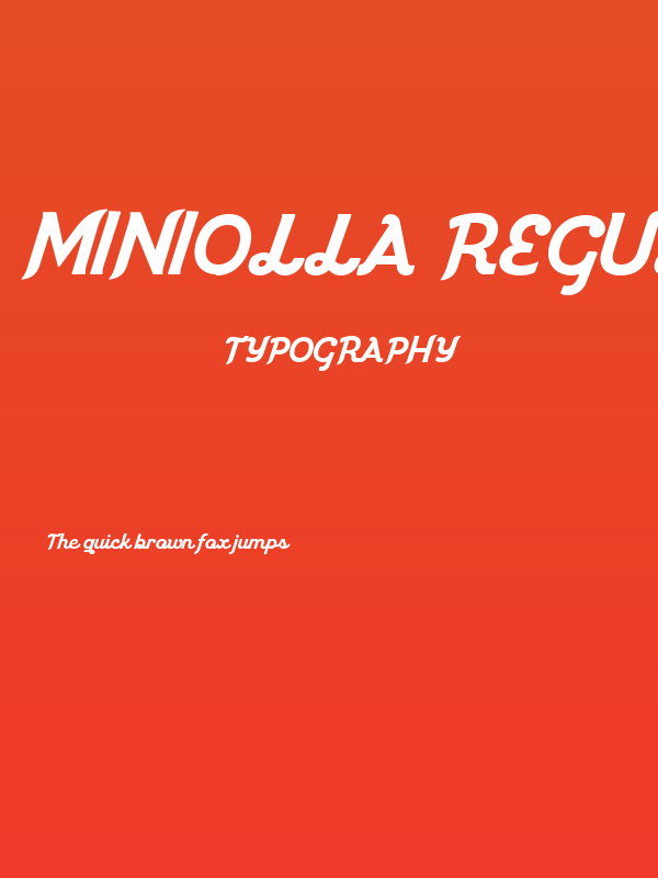 Miniolla Regular Poster