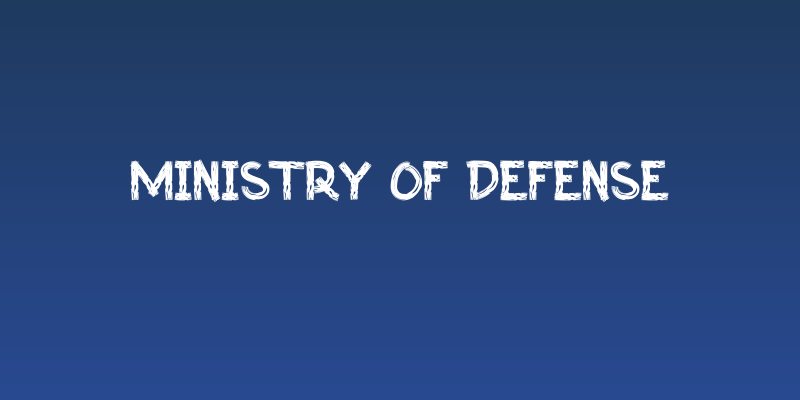 Ministry Of Defense Social Header