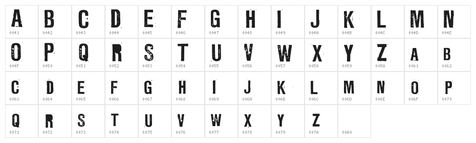 Ministry Of Fonts3 Regular Character Map