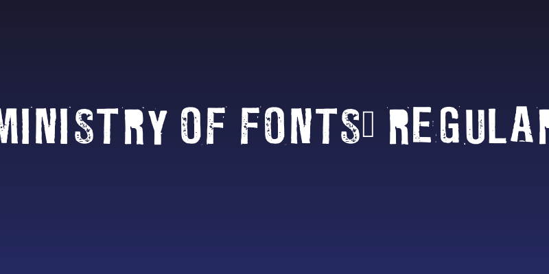 Ministry Of Fonts3 Regular Social Header