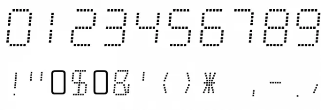 Minisystem-Regular Font OTHER CHARS