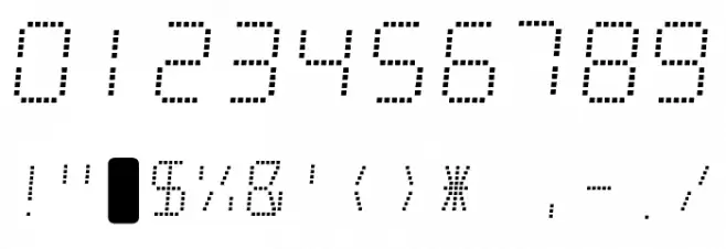 Minisystem-Regular Font OTHER CHARS