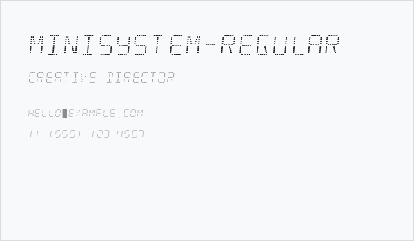 Minisystem-Regular Business Card