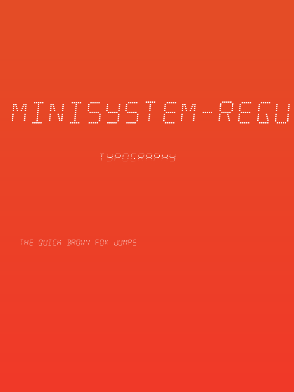 Minisystem-Regular Poster