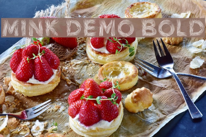 Mink Demo Bold Font examples