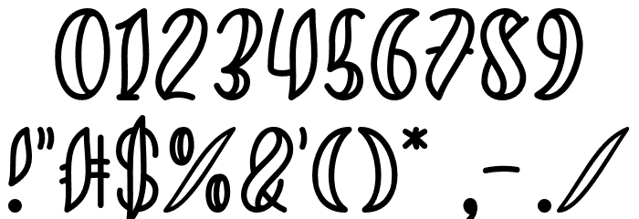 MinkemOutline Font OTHER CHARS