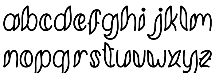 MinkemOutline Font LOWERCASE