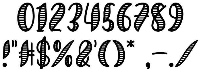 MinkemStripe Font OTHER CHARS