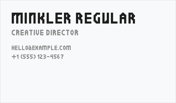 Minkler Regular Business Card