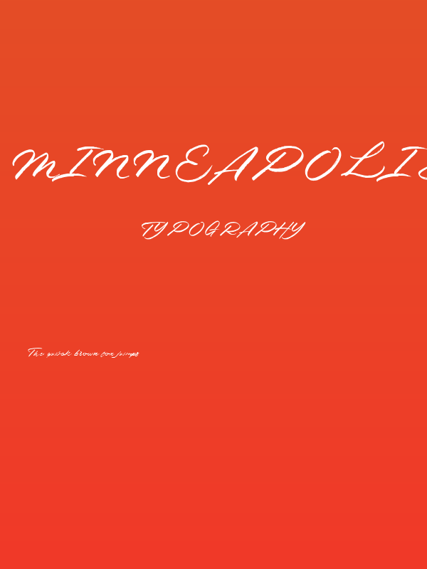 Minneapolis Script Regular Poster