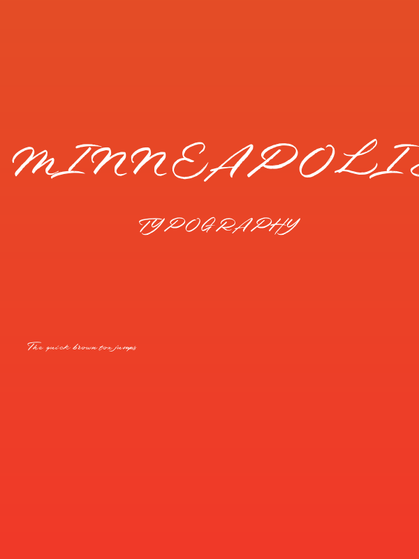 MinneapolisScript-Regular Poster