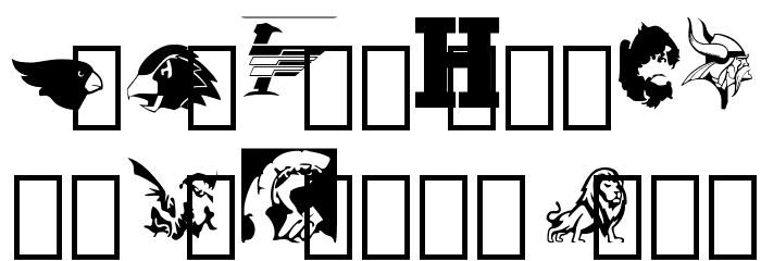 Minnesota High School Logos first font Regular Font OTHER CHARS