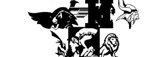Minnesota High School Logos first font Regular Schriftart Groß