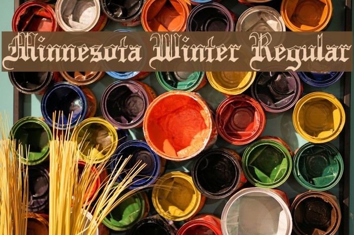Minnesota Winter Regular Font examples