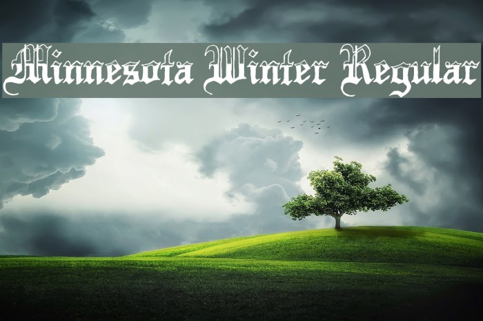 Minnesota Winter Regular Font examples