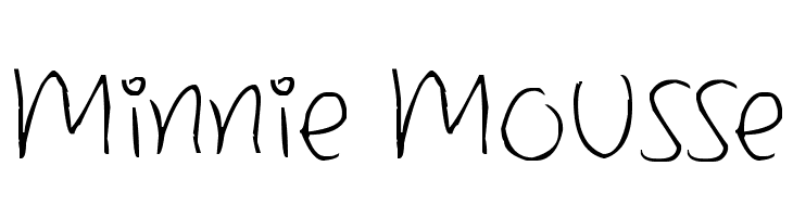 Minnie Mousse  Frei Schriftart Herunterladen