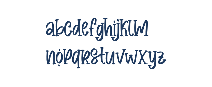 Minnimallisstic Font Lowercase