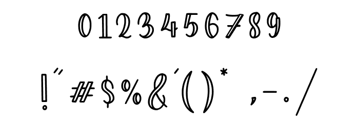 Minoline Font OTHER CHARS